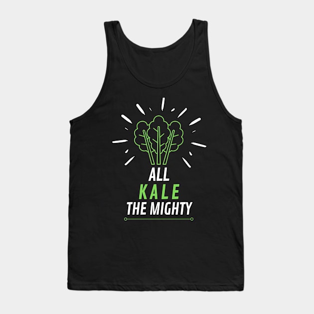 Kale vegan funny Tank Top by Veganstitute 